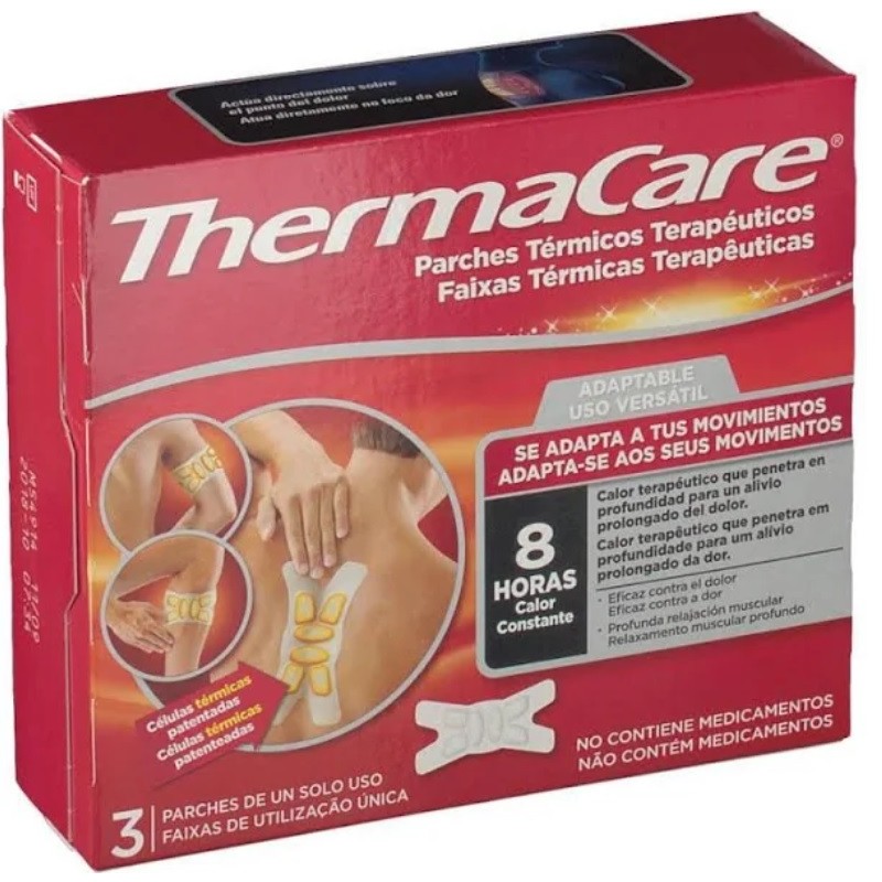 THERMACARE Patches térmicos para dor adaptáveis ​​3 unidades