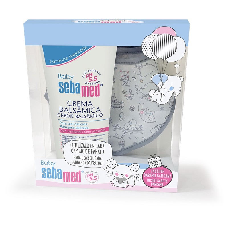 SEBAMED Baby Balsamico-Creme 300ml + GESCHENK Bandana-Lätzchen